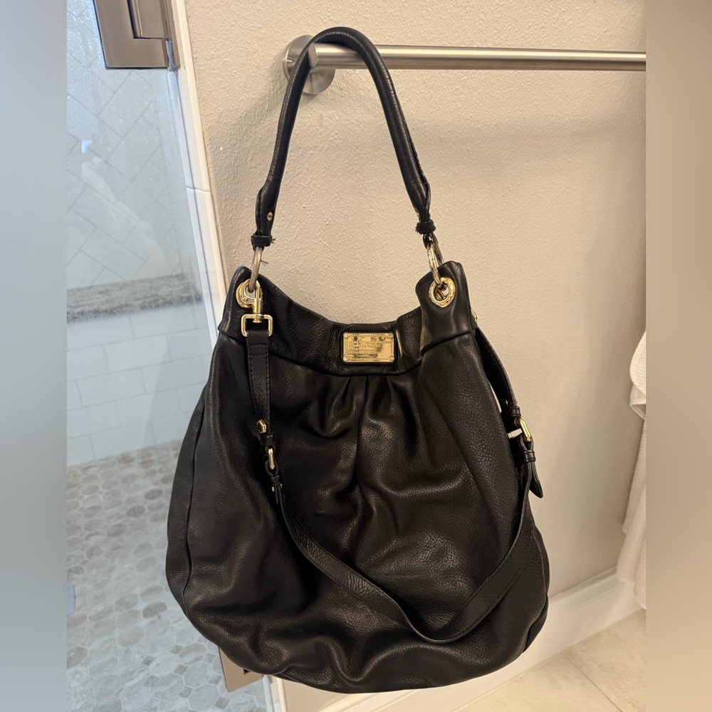 Marc by Marc Jacobs Leather Hobo Shoulder Bag, Black